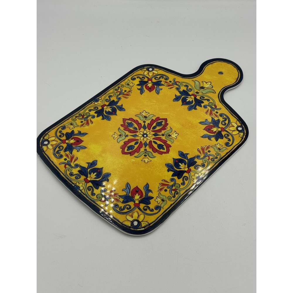 Le Cadeaux Melamine Cheese cutting Board Colorful Floral Kitchen